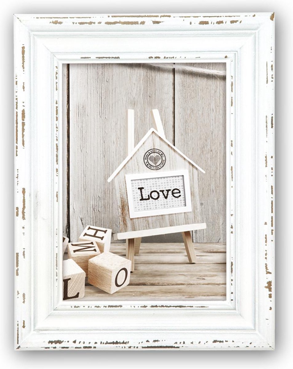Zep - Houten Fotolijst Rivoli Vintage Voor Foto Formaat 30x45 - Sy935w - Wit