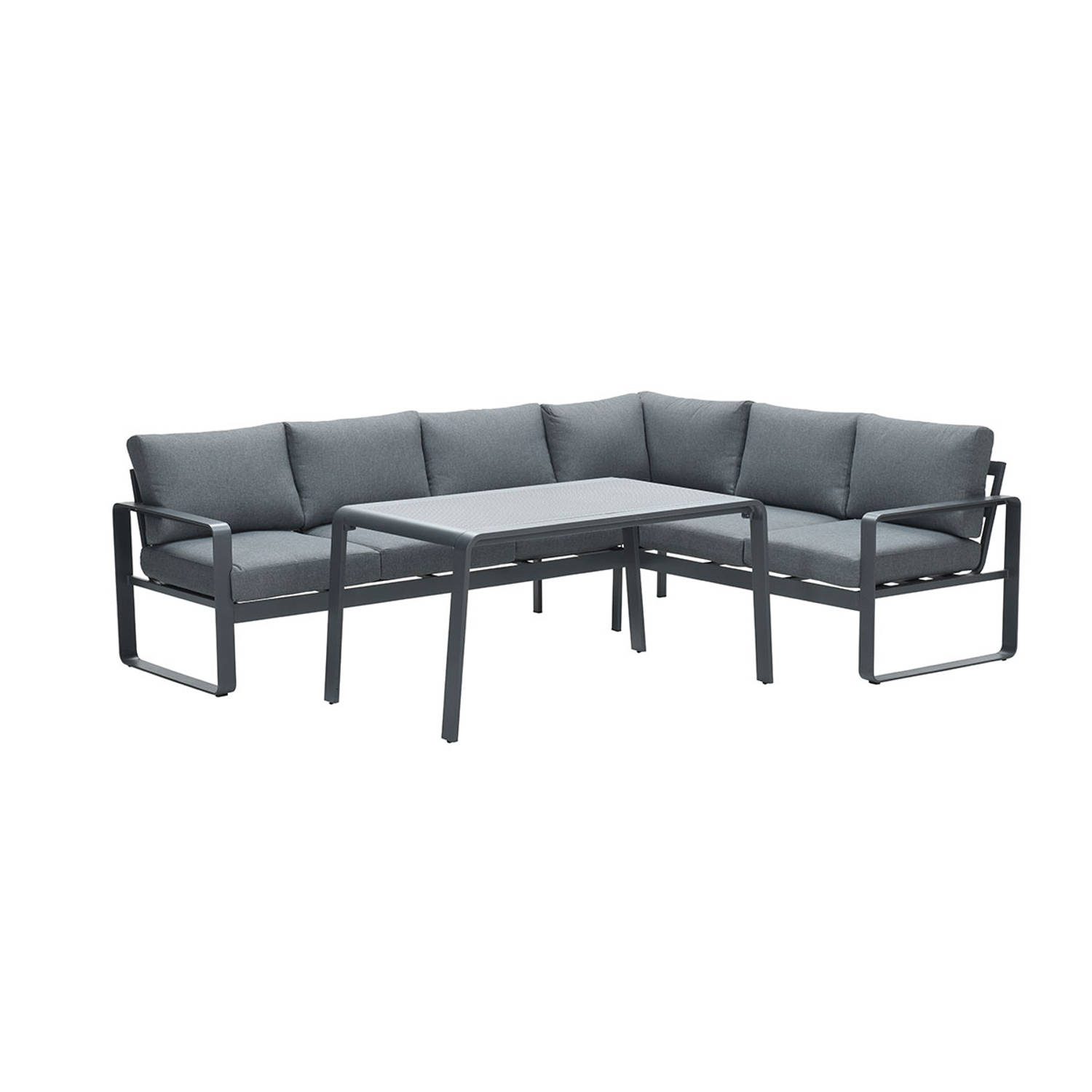 Garden Impressions Bolton Lounge Dining Set 4-delig - Donker - Grijs