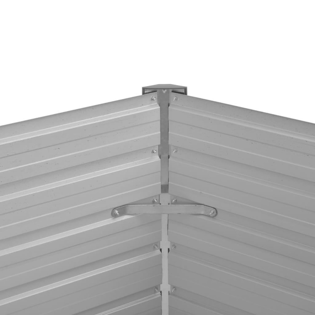 Vidaxl Plantenbak Verhoogd 129x129x77cm Gegalvaniseerd Staal Antraciet - Grijs