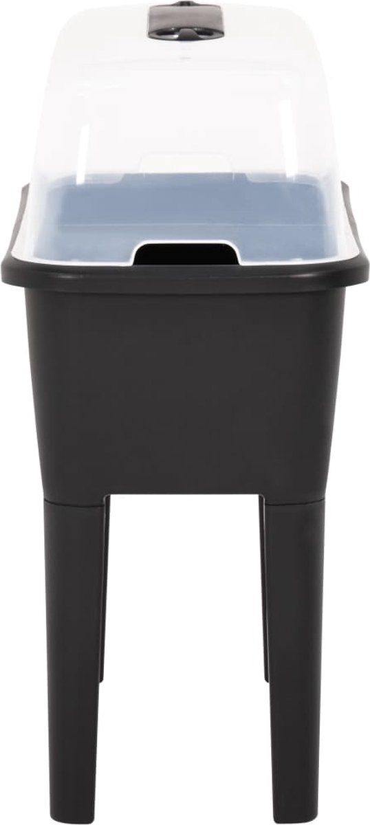 Vidaxl Plantenbak Verhoogd 77x38,7x82 Cm Pp - Grijs