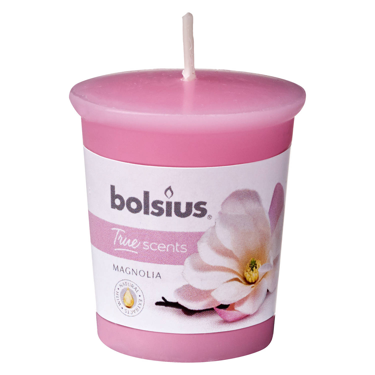 Bolsius Geurkaars True Scents Magnolia 4,5 Cm Wax - Roze