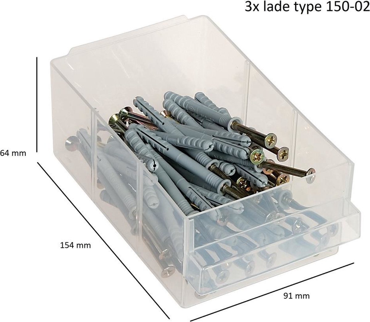 Raaco Ladekast Met 44 Laden C 11-44 - Zwart