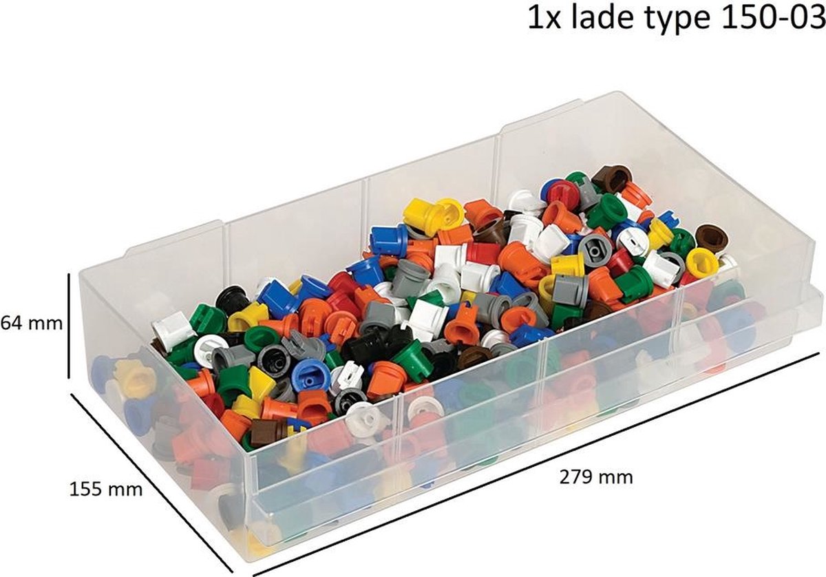 Raaco Ladekast Met 44 Laden C 11-44 - Zwart