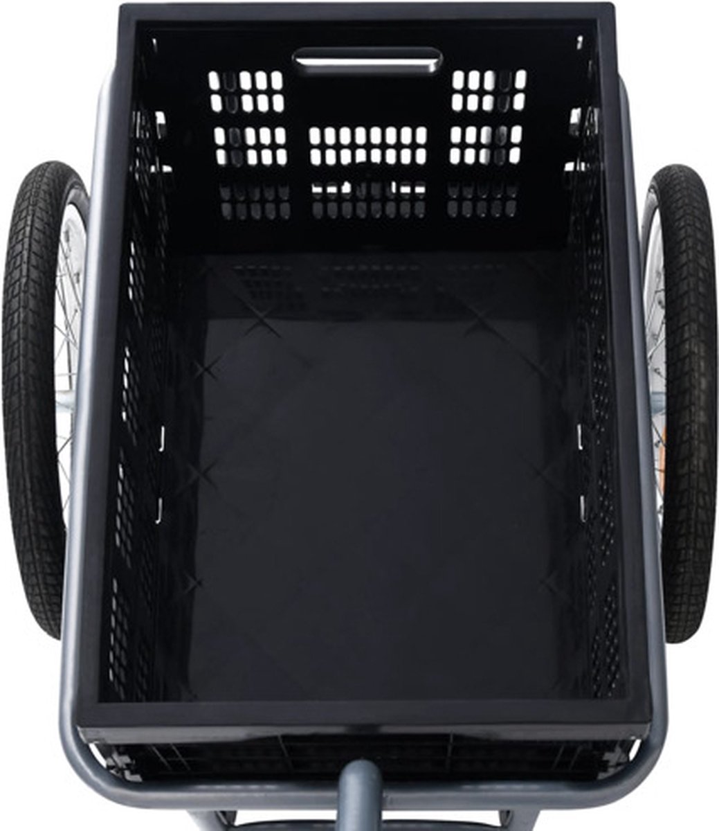 Vidaxl Fietskar Met Inklapbare Transportbox 50 L 150 Kg - Zwart