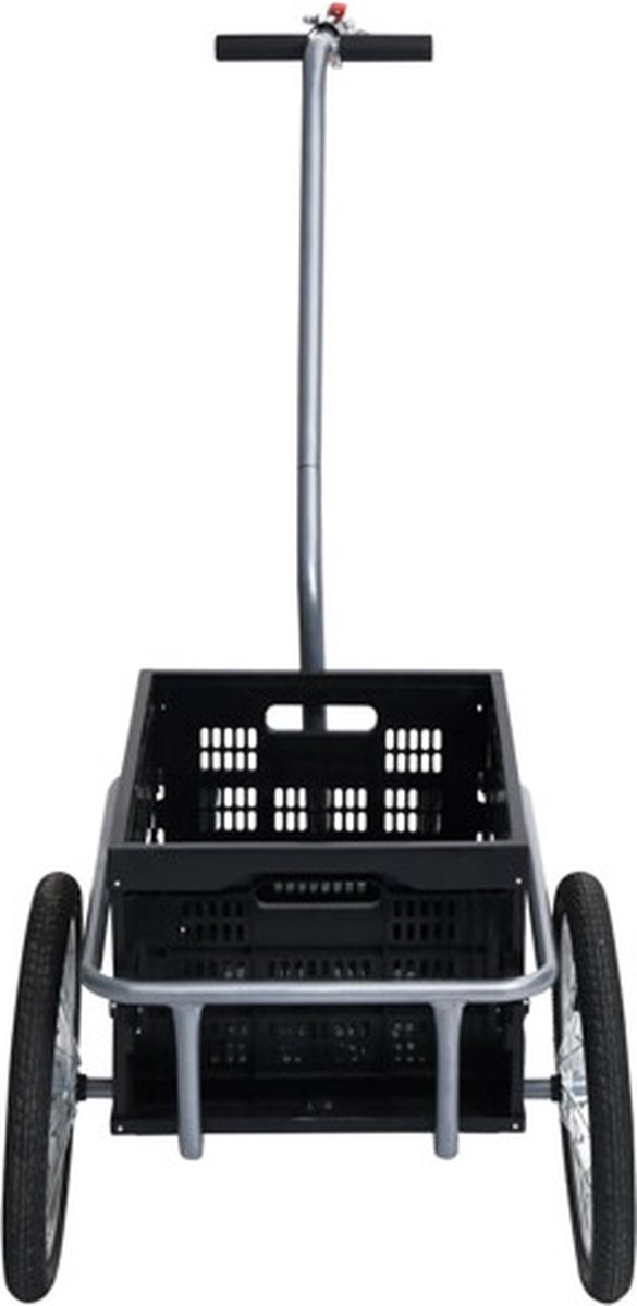 Vidaxl Fietskar Met Inklapbare Transportbox 50 L 150 Kg - Zwart