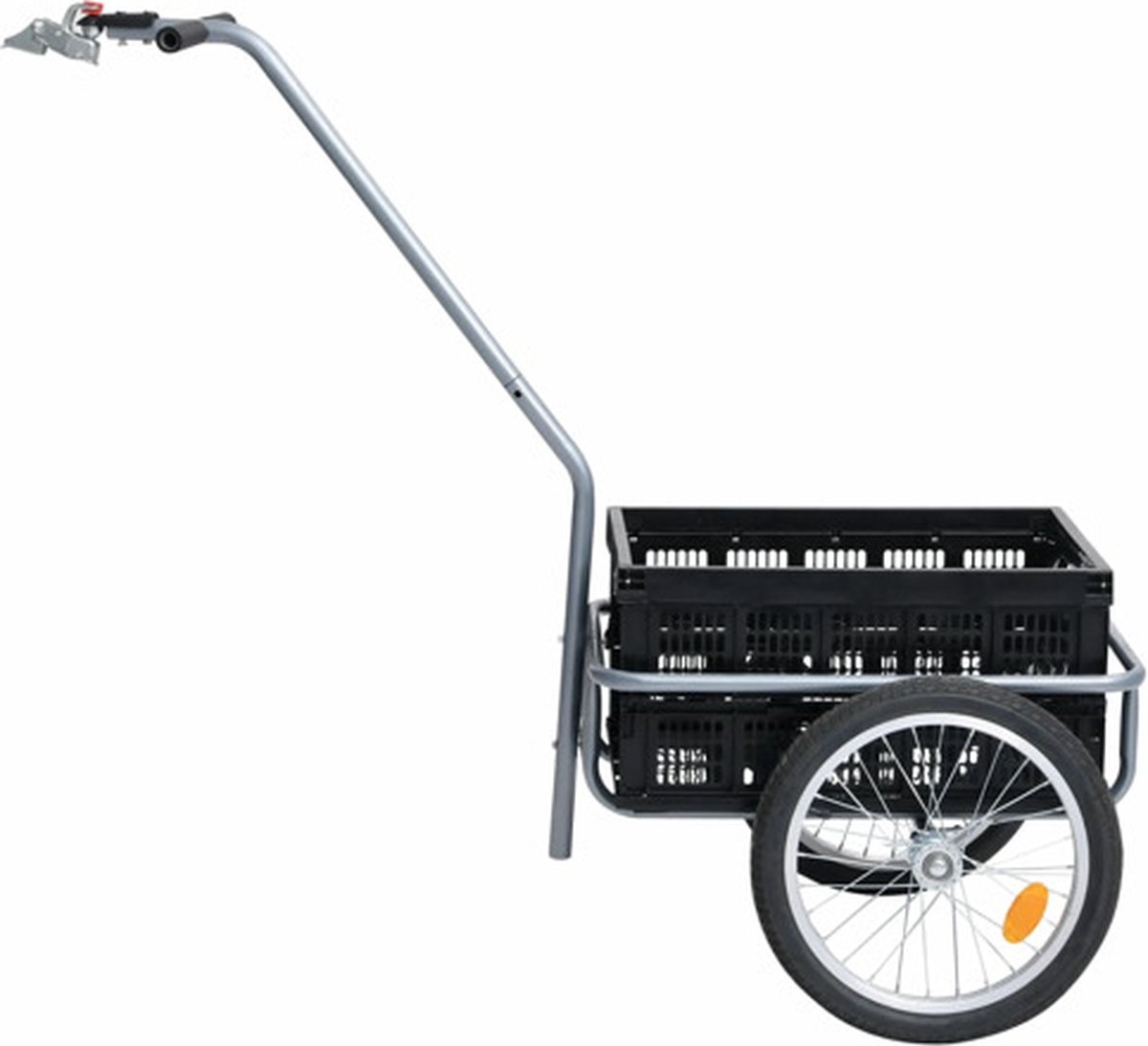 Vidaxl Fietskar Met Inklapbare Transportbox 50 L 150 Kg - Zwart