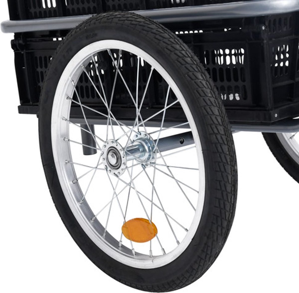 Vidaxl Fietskar Met Inklapbare Transportbox 50 L 150 Kg - Zwart