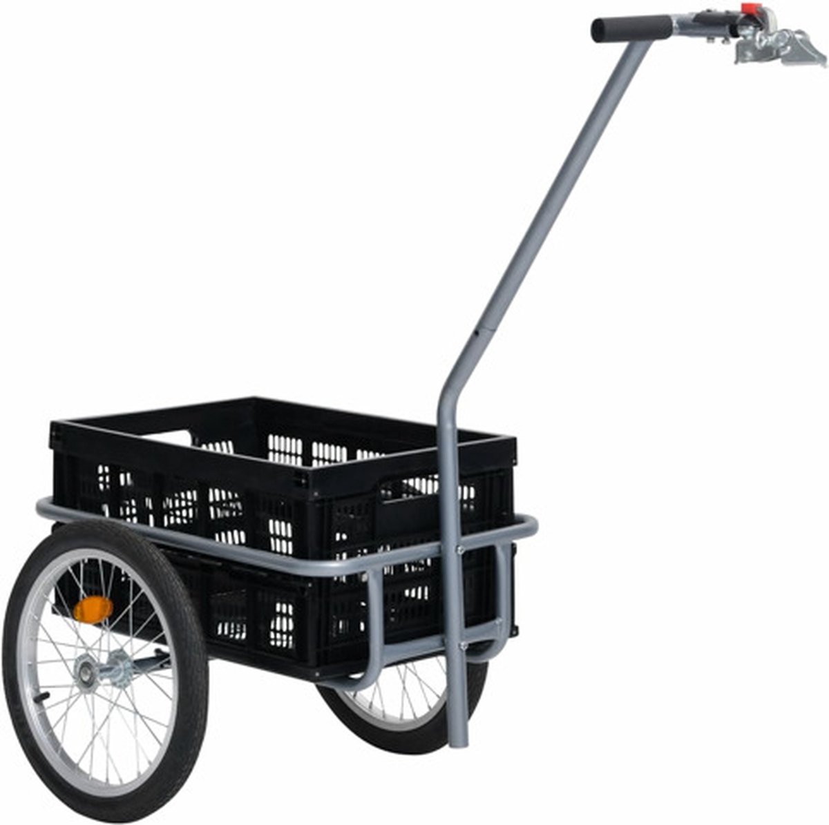 Vidaxl Fietskar Met Inklapbare Transportbox 50 L 150 Kg - Zwart