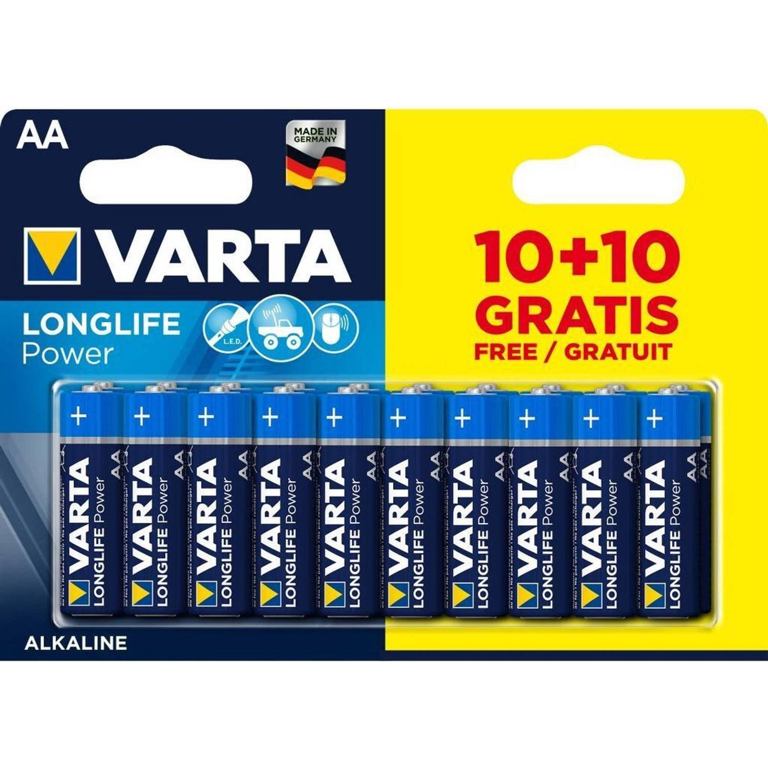 Varta Longlife Power Aa Blister 20 (10+10)