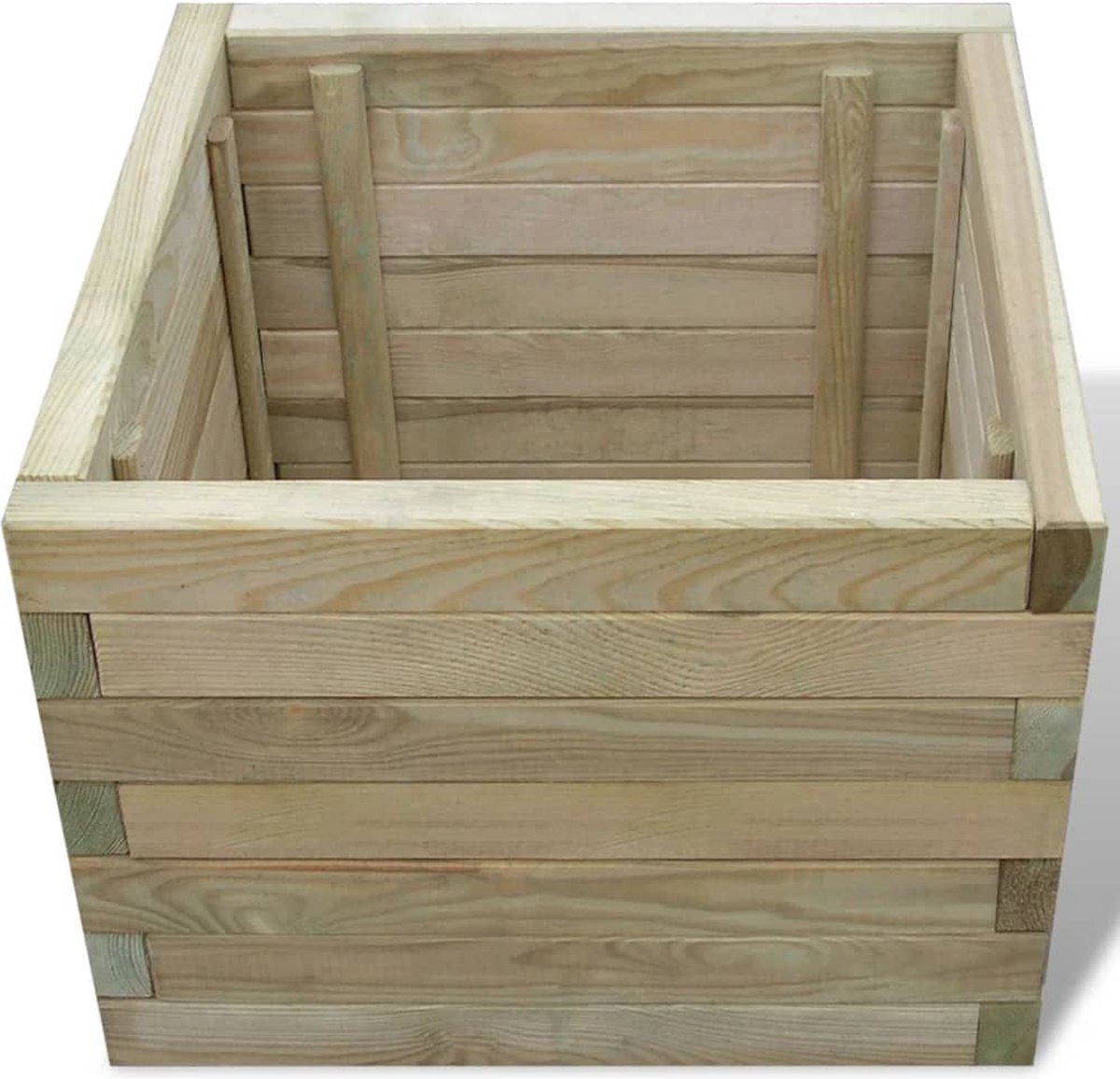 Vidaxl Plantenbak Verhoogd Vierkant 50x50x40 Cm Hout - Bruin