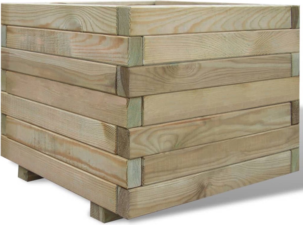 Vidaxl Plantenbak Verhoogd Vierkant 50x50x40 Cm Hout - Bruin