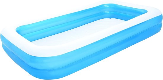 Bestway Familie Zwembad 54150 - Opblaasbad - 305 X 183 X 46 Cm - Extra Brede Zijwanden - 3+ - Blauw