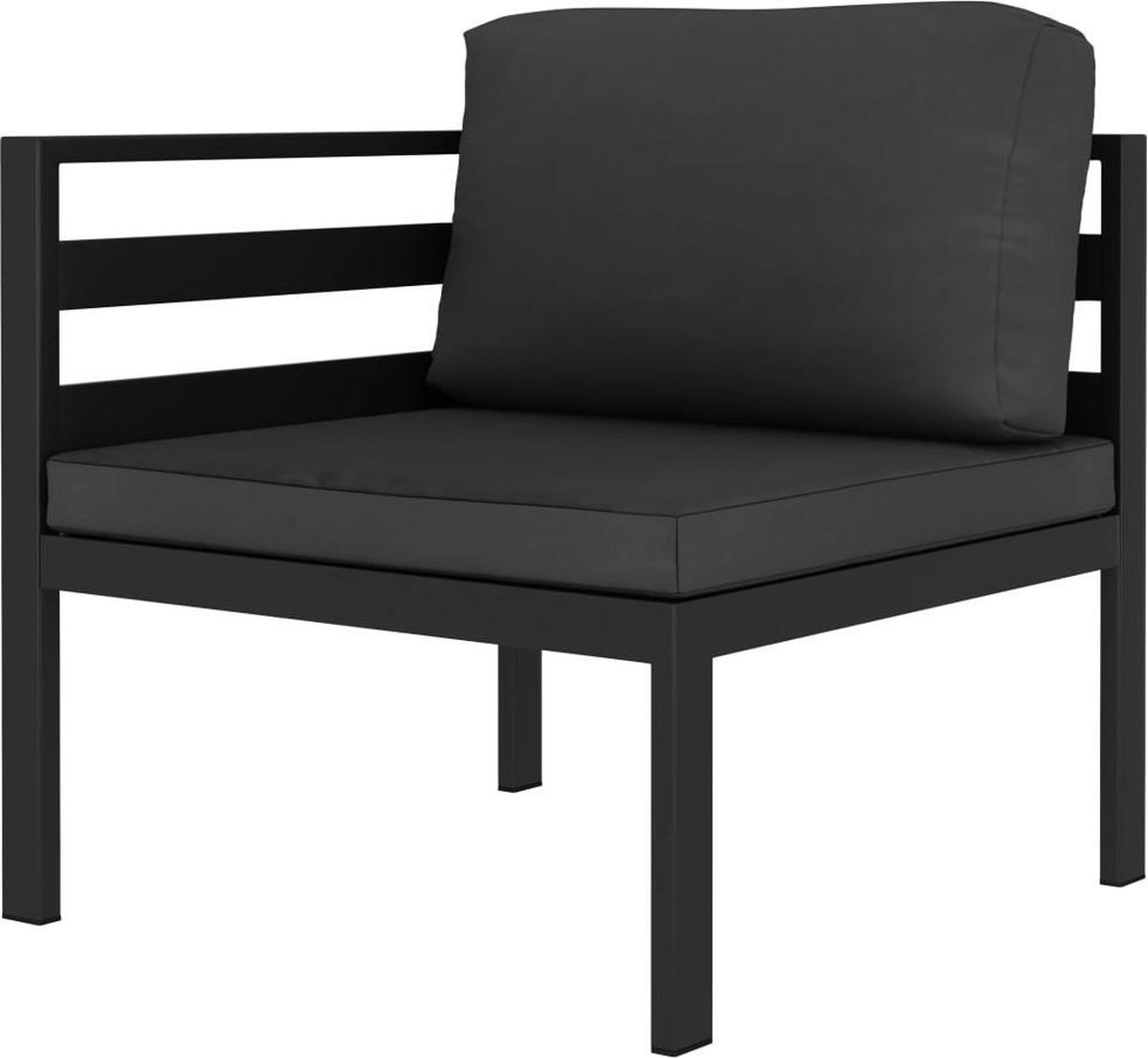 Vidaxl 2-delige Loungeset Met Kussens Aluminium Antraciet - Grijs