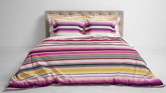 Heckett & Lane Dekbedovertrek Alena - Flambe - Lits-jumeaux Xl 260x200/220 Cm - Roze