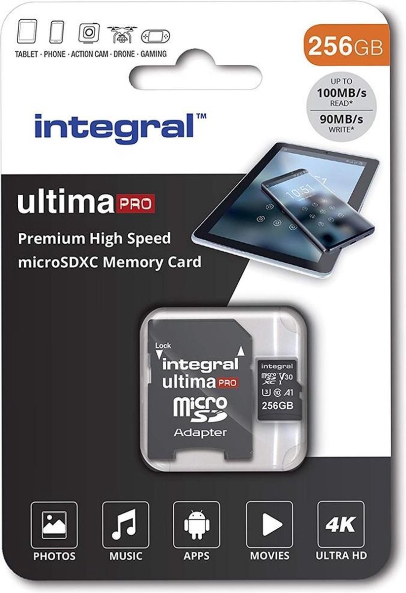 Integral Secure Digital Kaart 256gb Micro Sdxc V30