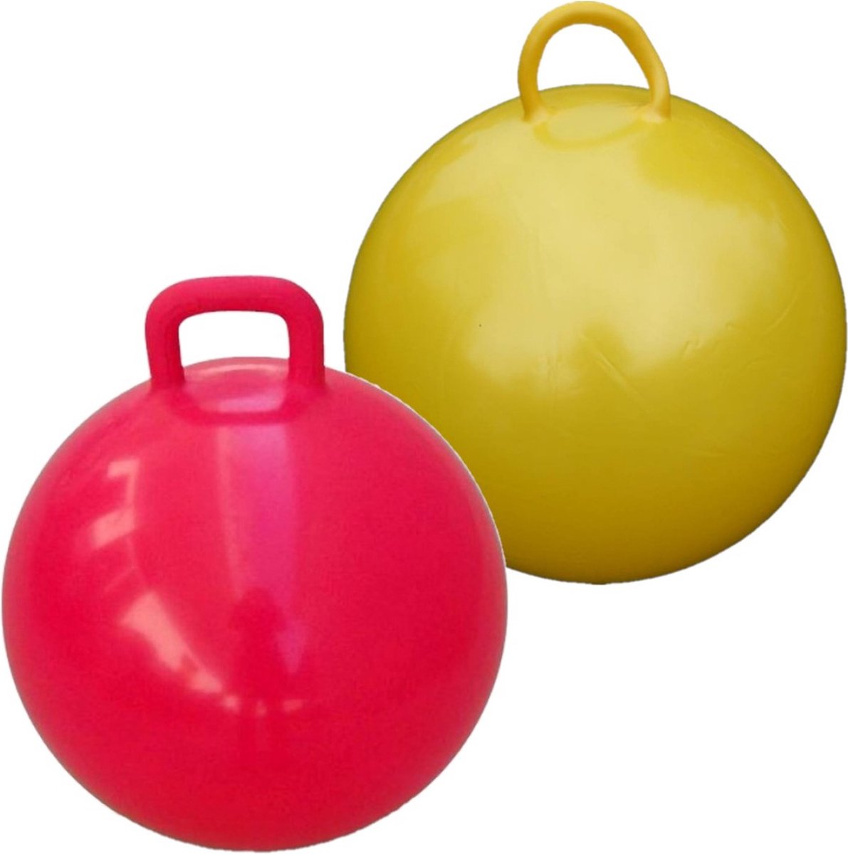 2x Stuks Skippyballen Voor Kinderen Geel/ 60 Cm - Skippyballen - Rood