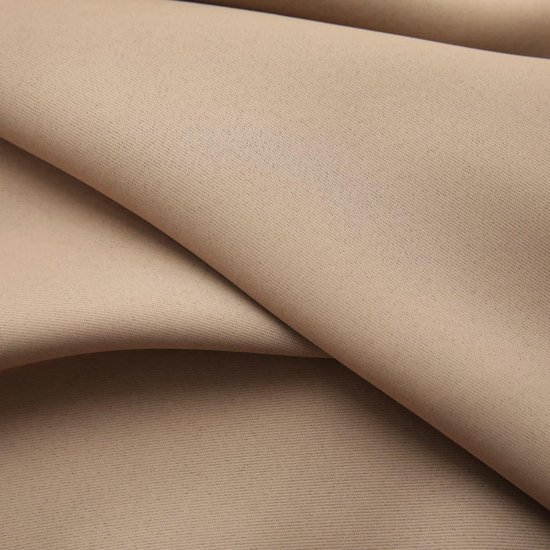 Vidaxl Gordijnen Verduisterend Met Haken 2 St 140x175 Cm Taupe - Bruin