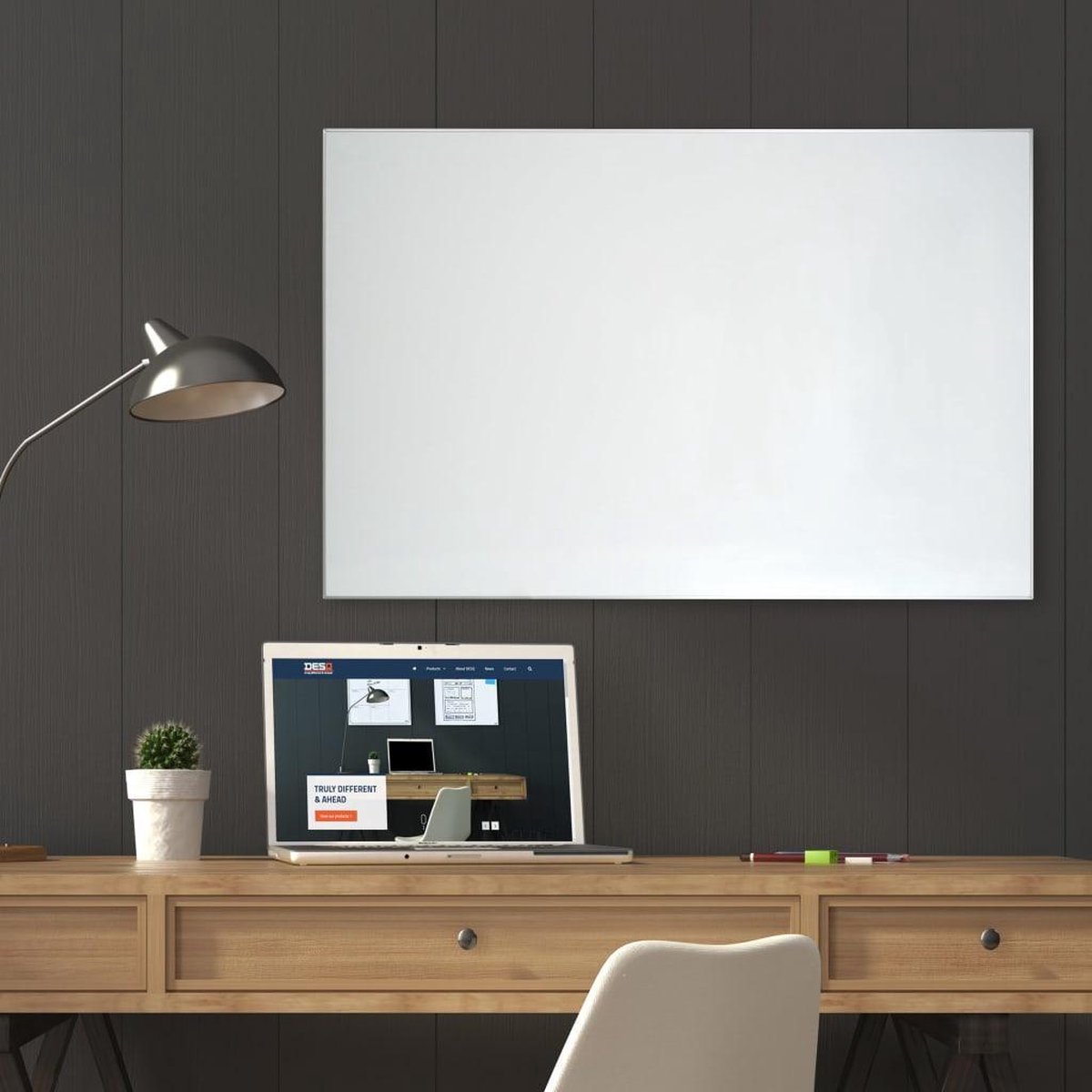 Desq Whiteboard Magnetisch Ontwerp 45x60 Cm