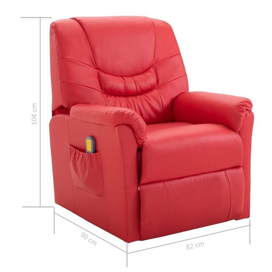 Vidaxl Massagestoel Verstelbaar Kunstleer - Rood