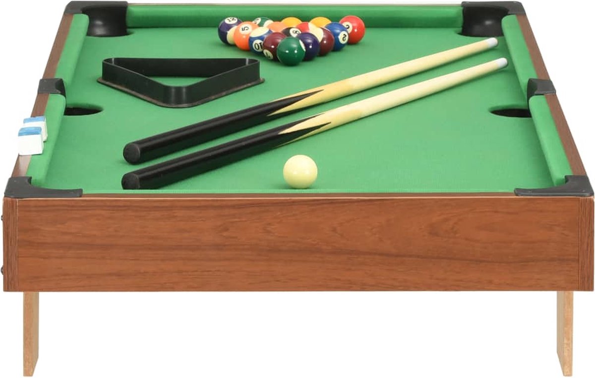 Vidaxl Minipooltafel 3 Feet 92x52x19 Cm En Groen - Bruin