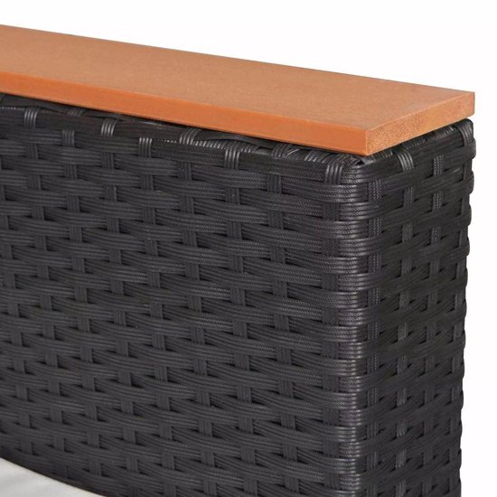 Vidaxl Tuinbank Poly Rattan - Zwart