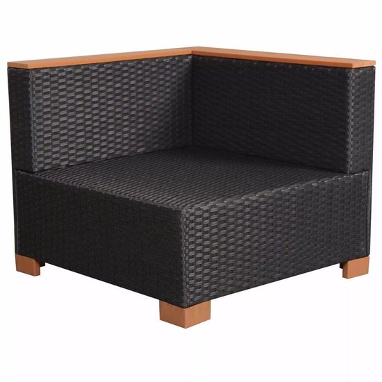 Vidaxl Tuinbank Poly Rattan - Zwart