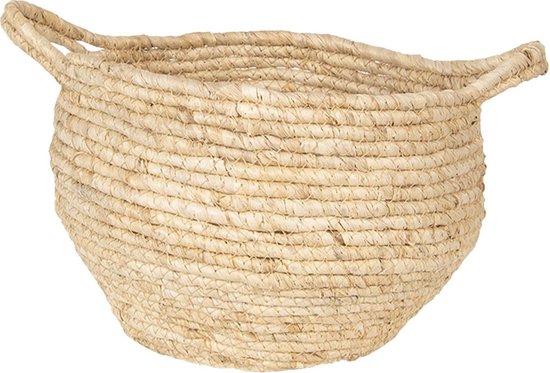 Clayre & Eef Mand (3) Ø 30*31 / Ø 25*26 / Ø 20*20 Cm Natuur Rotan Rond 6ro0472 - Beige