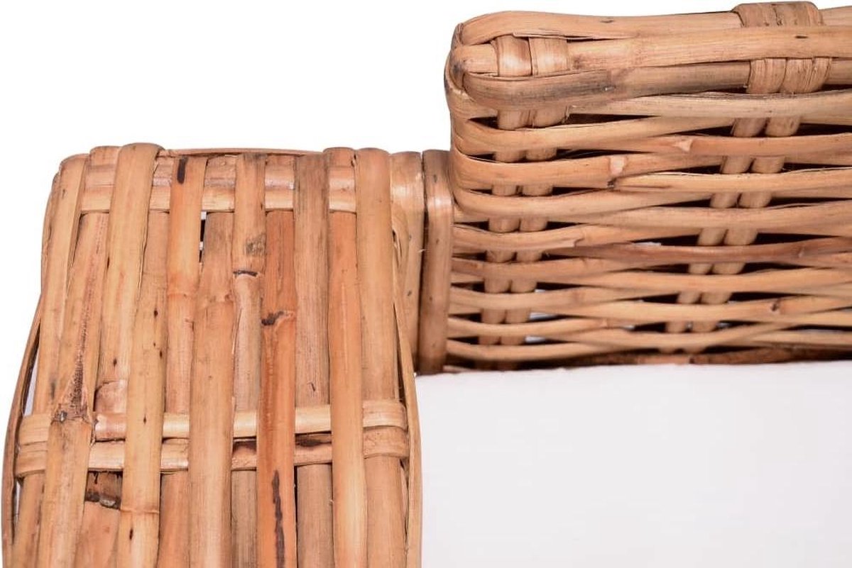 Vidaxl Tuinbank 3-zits Natuurlijk Rattan - Bruin