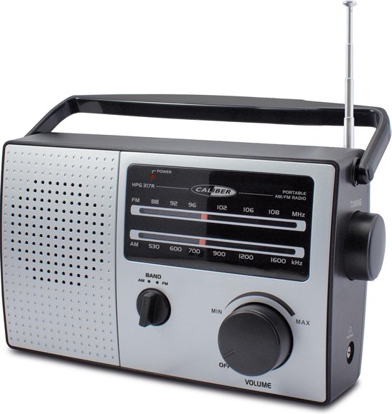 Caliber Draagbare Fm Am Radio -/zwart (Hpg317r) - Grijs