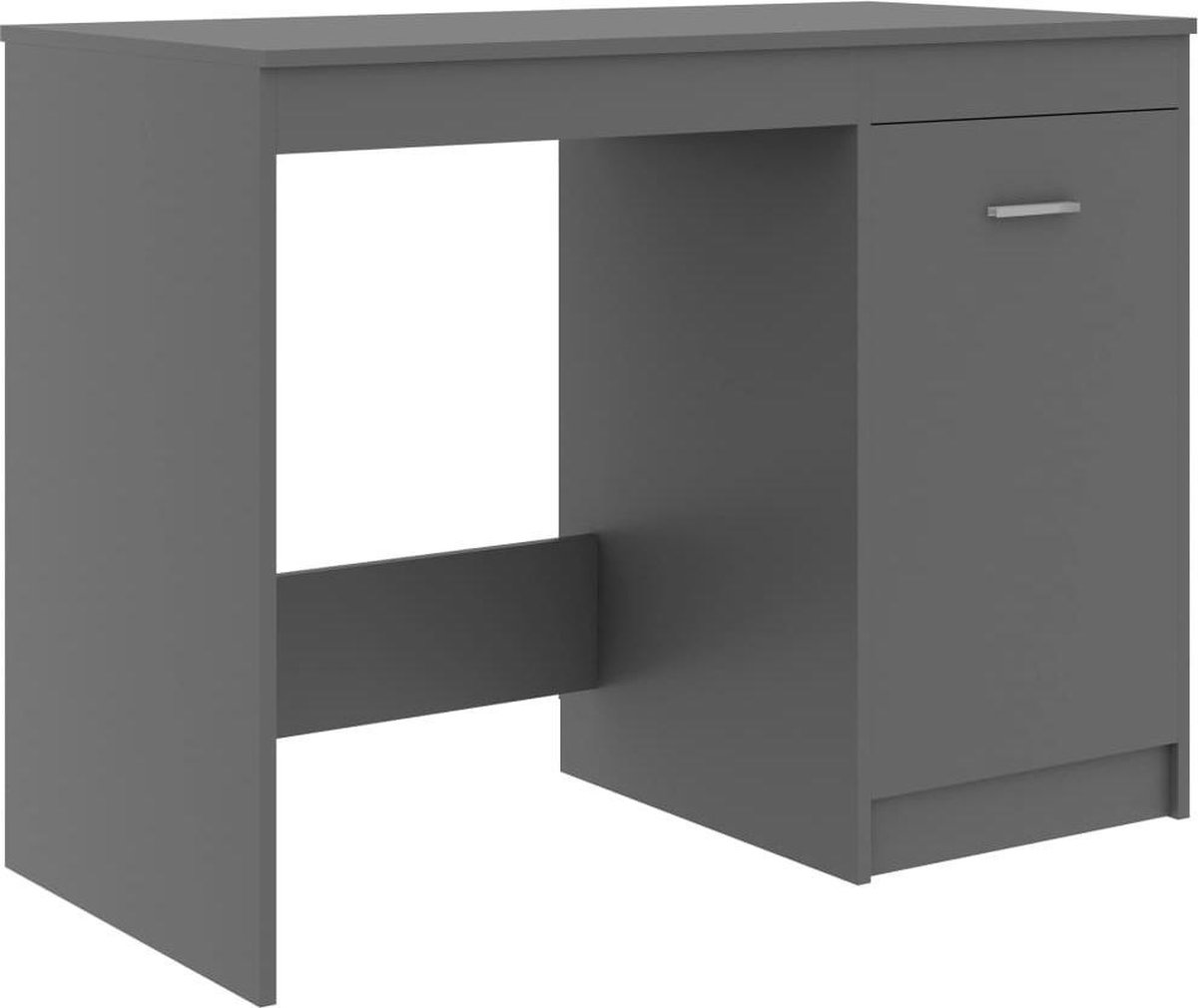 Vidaxl Bureau 100x50x76 Cm Spaanplaat - Grijs