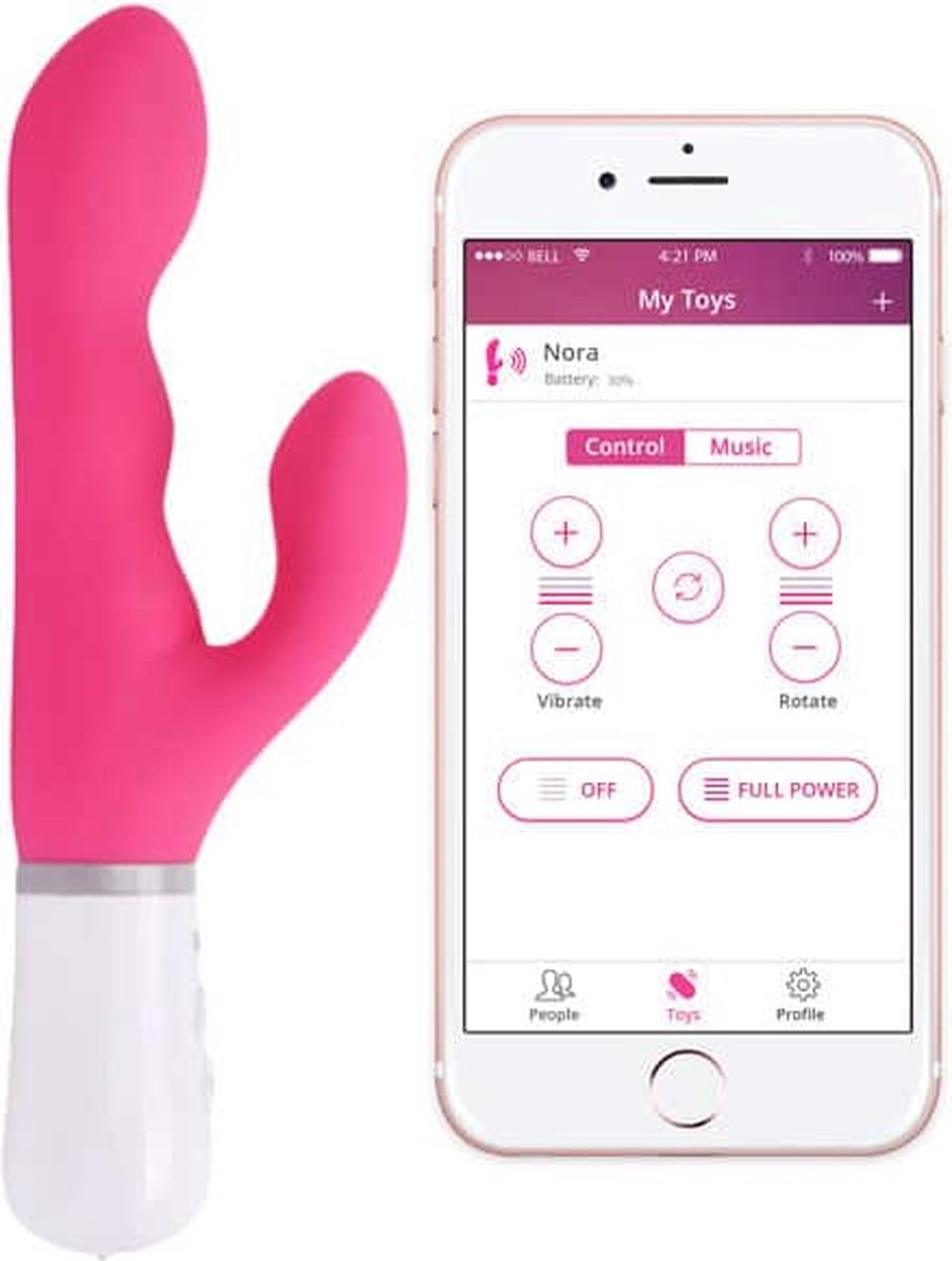 Lovense Nora Rabbit vibrator - Roze