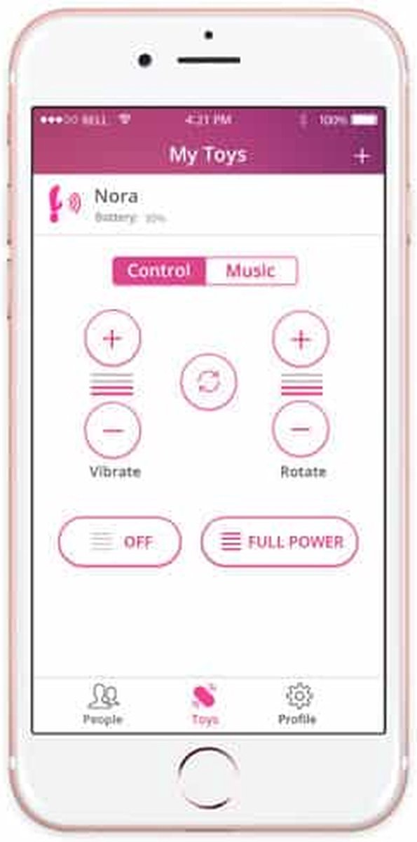 Lovense Nora Rabbit vibrator - Roze