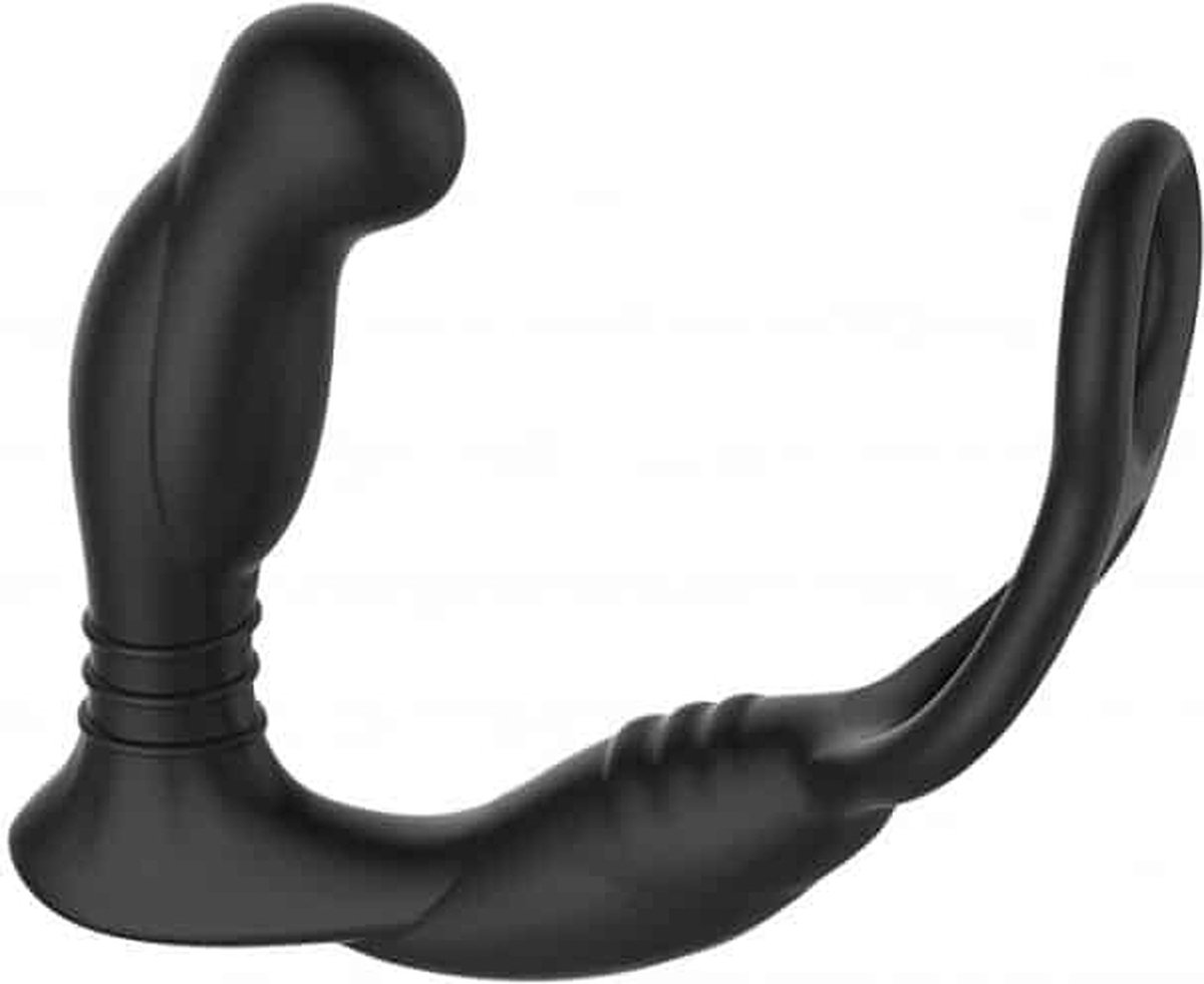 Nexus Simul8 Vibrerende anale Cock and Ball Toy met dubbele motor - Zwart