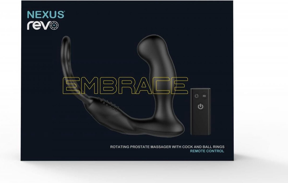 Nexus Revo Embrace op afstand bestuurbare roterende prostaatvibrator - Zwart