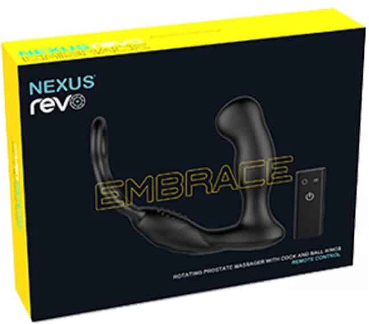 Nexus Revo Embrace op afstand bestuurbare roterende prostaatvibrator - Zwart