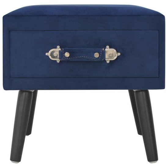 Vidaxl Nachtkastjes 2 St 40x35x40 Cm Fluweel - Blauw