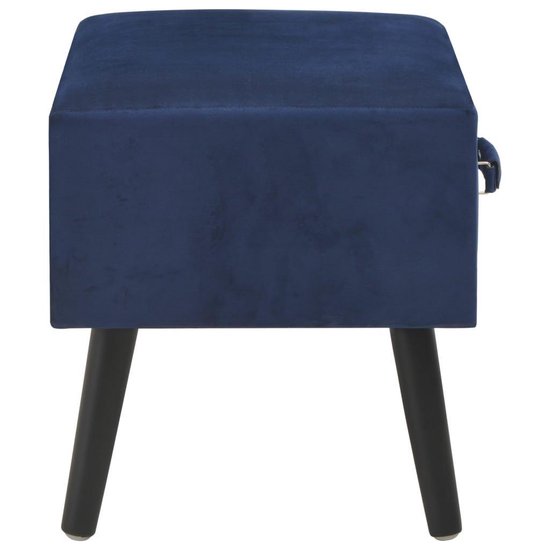 Vidaxl Nachtkastjes 2 St 40x35x40 Cm Fluweel - Blauw