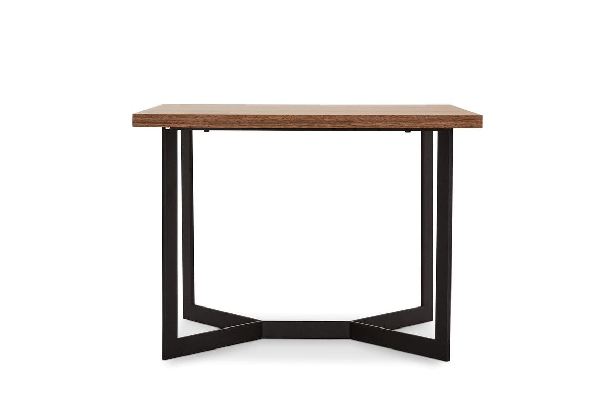 Tori Salontafel 70x70 Cm Walnoot Fineer, Zwart. - Bruin