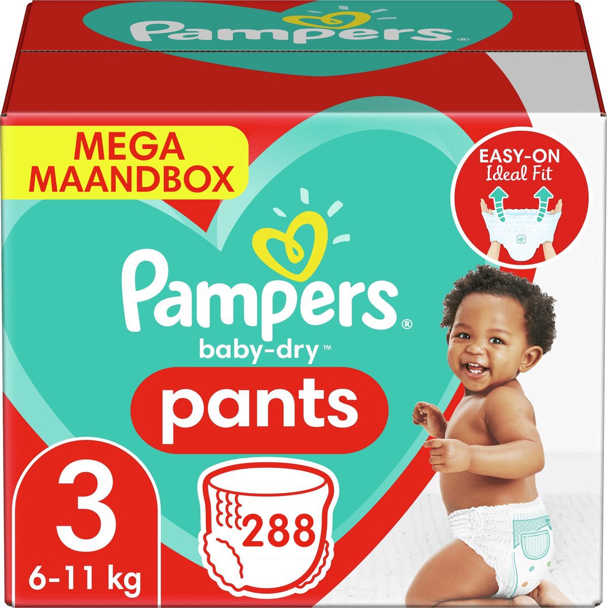 Pampers - Baby Dry Pants - Maat 3 - Mega Maandbox - 288 Luierbroekjes