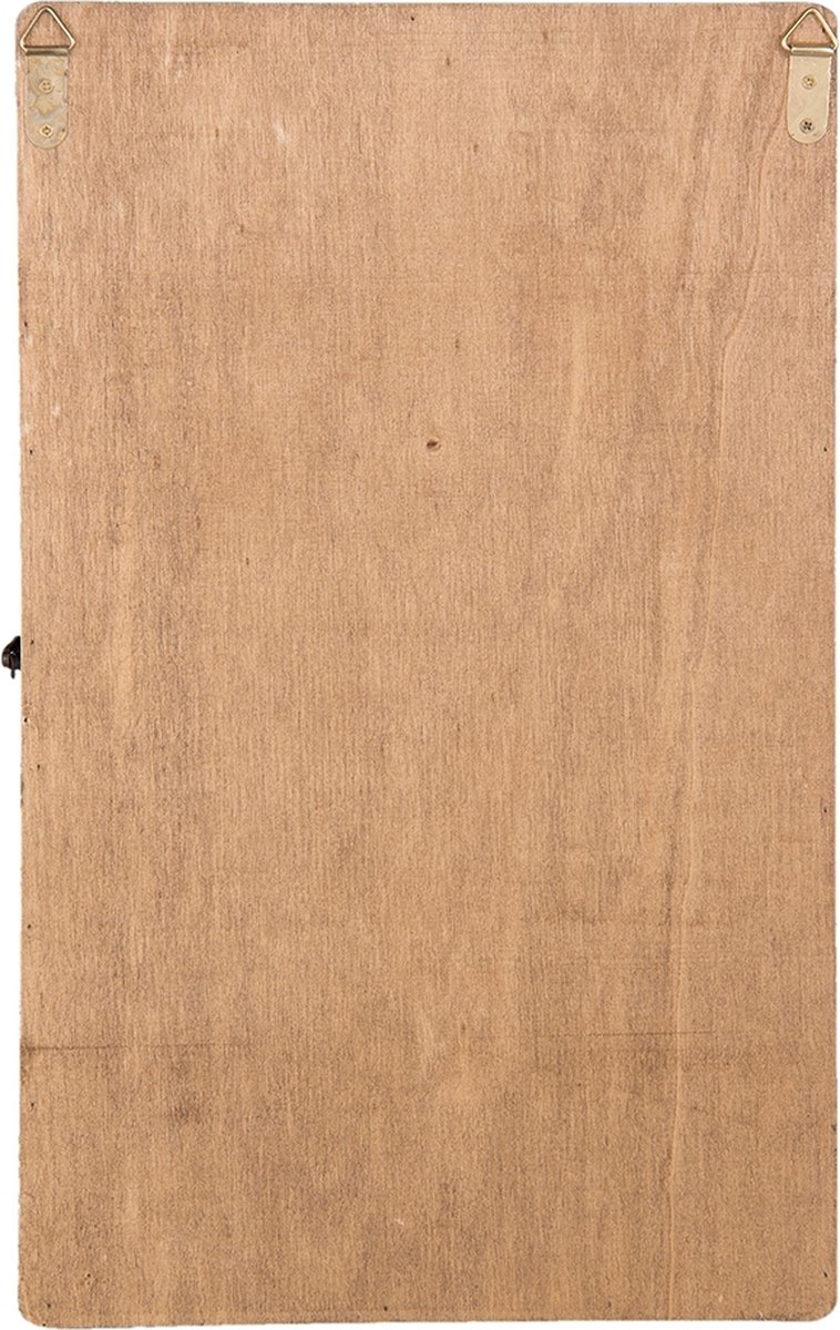 Clayre & Eef Sleutelkast 24*7*38 Cm Hout / Glas - Bruin