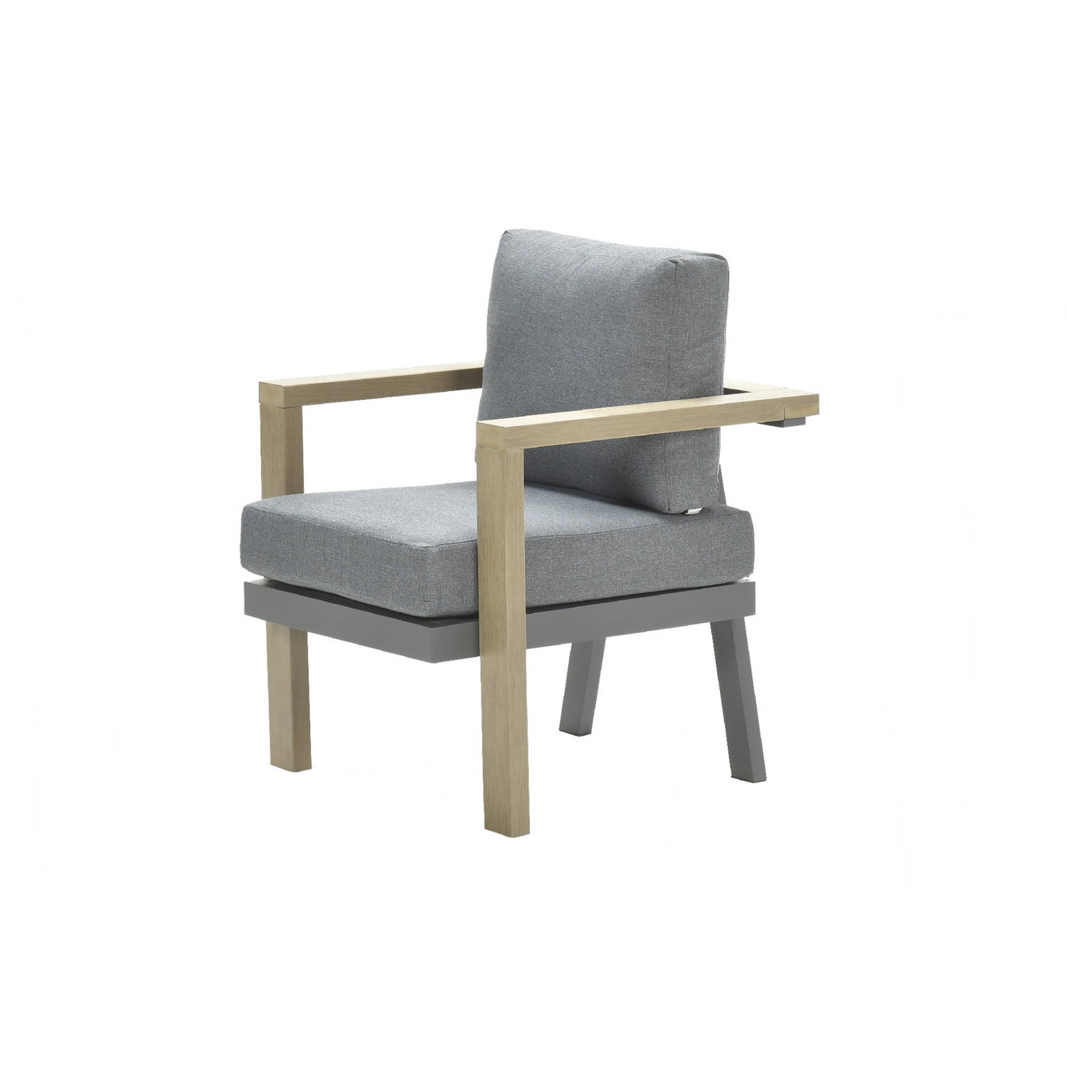 Garden Impressions Morgana Dining Fauteuil - Carbon Black/vintage Teak - Grijs