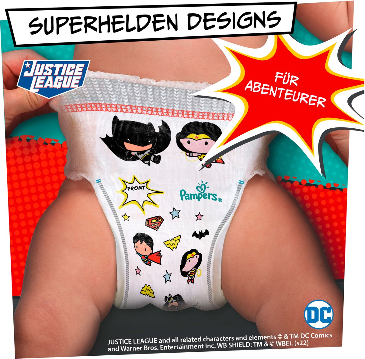 Pampers - Baby Dry Nappy Pants Superhelden - Maat 4 - Small Pack - 25 Luierbroekjes