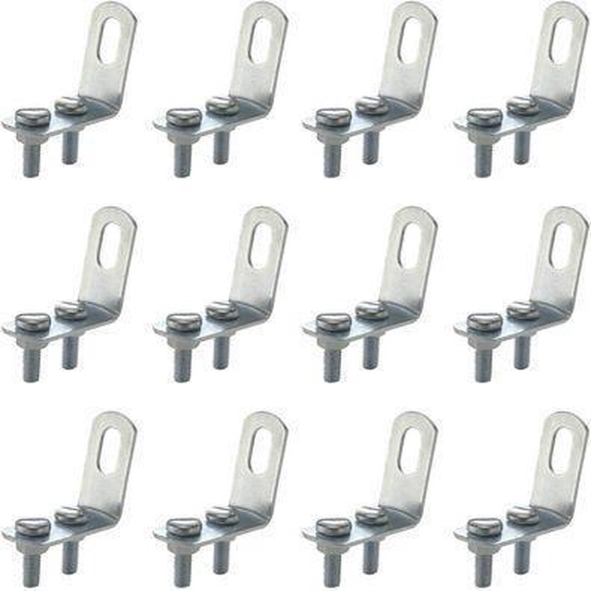 Bofix Spatbordwinkelhaak Met Bout Per 12 Stuks - Silver