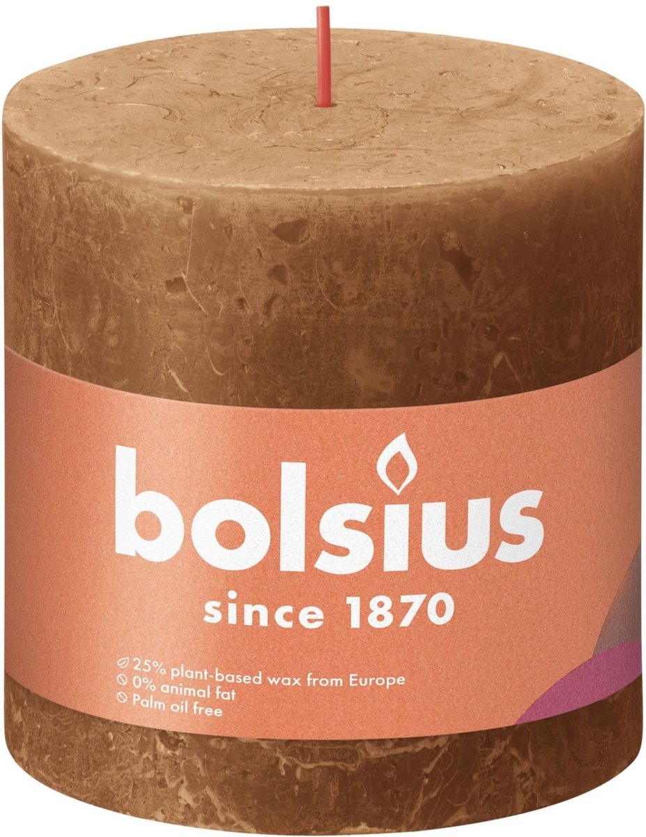 Bolsius Rustiek Stompkaars 100/100 Spice Brown - Bruin