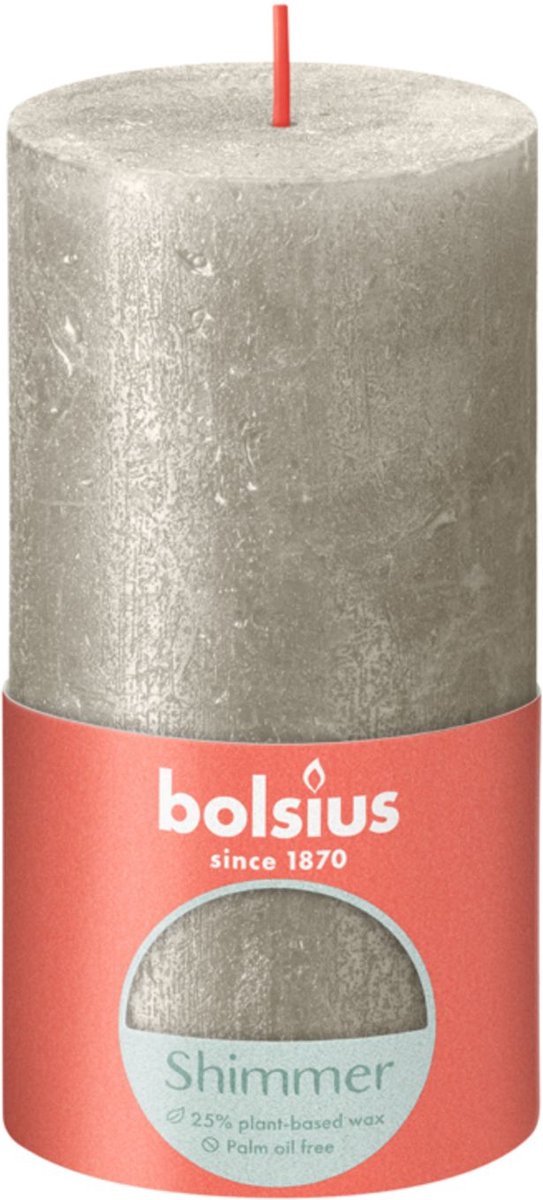 Bolsius Stompkaars Shimmer 130/68 Champagne - Geel