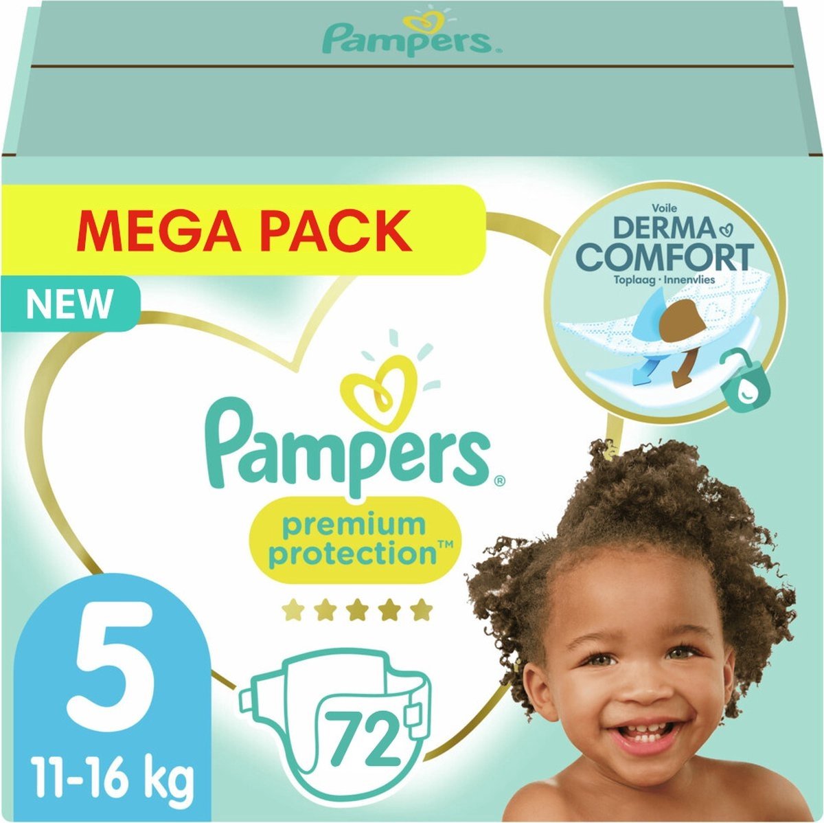 Pampers - Premium Protection - Maat 5 - Mega Pack - 72 Luiers