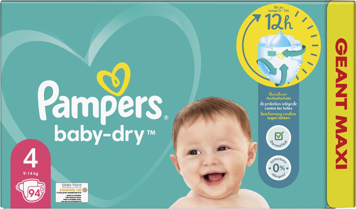 Pampers - Baby Dry - Maat 4 - Mega Pack - 94 Luiers