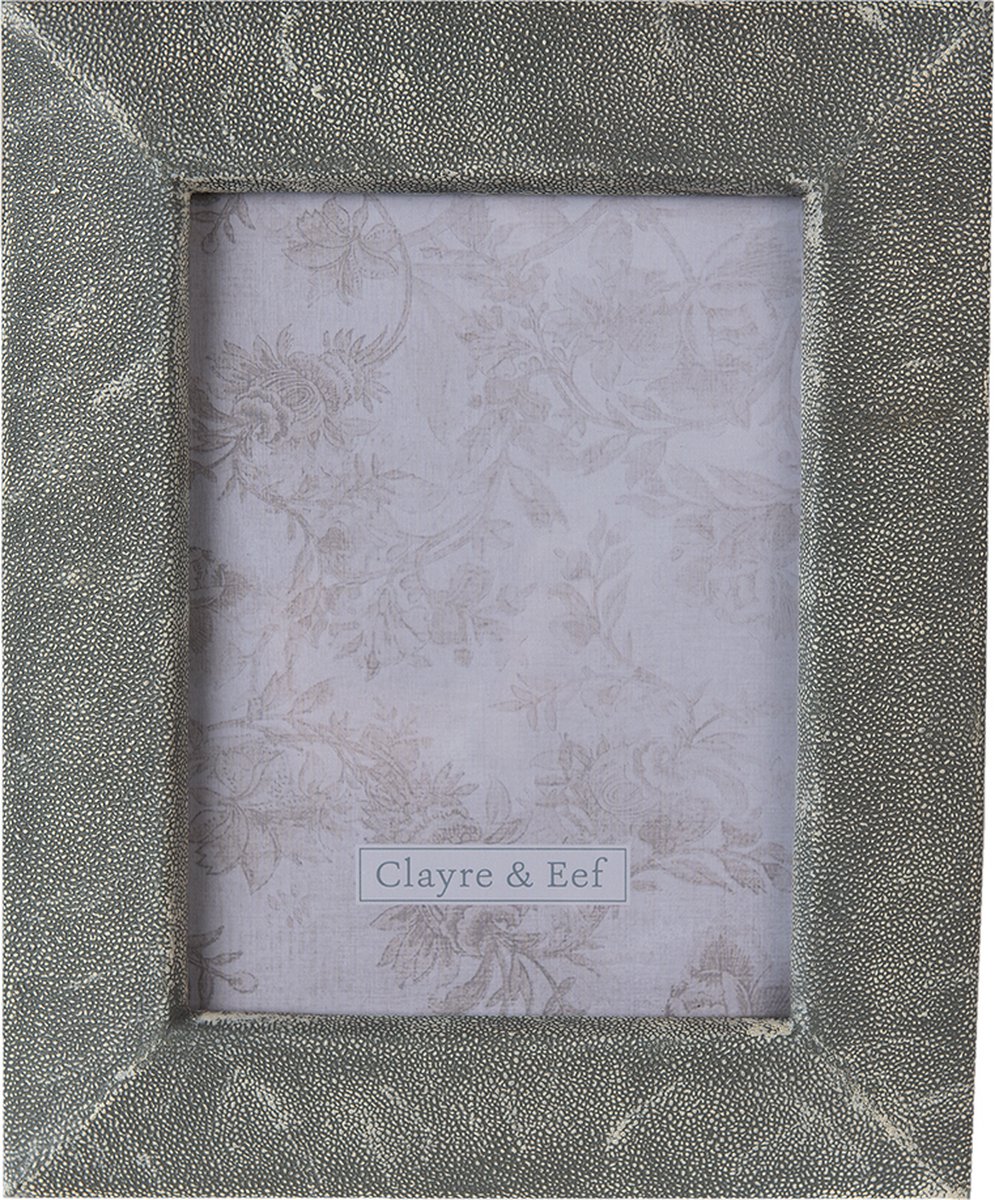 Clayre & Eef Fotolijst 15*20 Cm Kunststof Fotokader Wissellijst Foto Frame Fotokader Wissellijst - Grijs