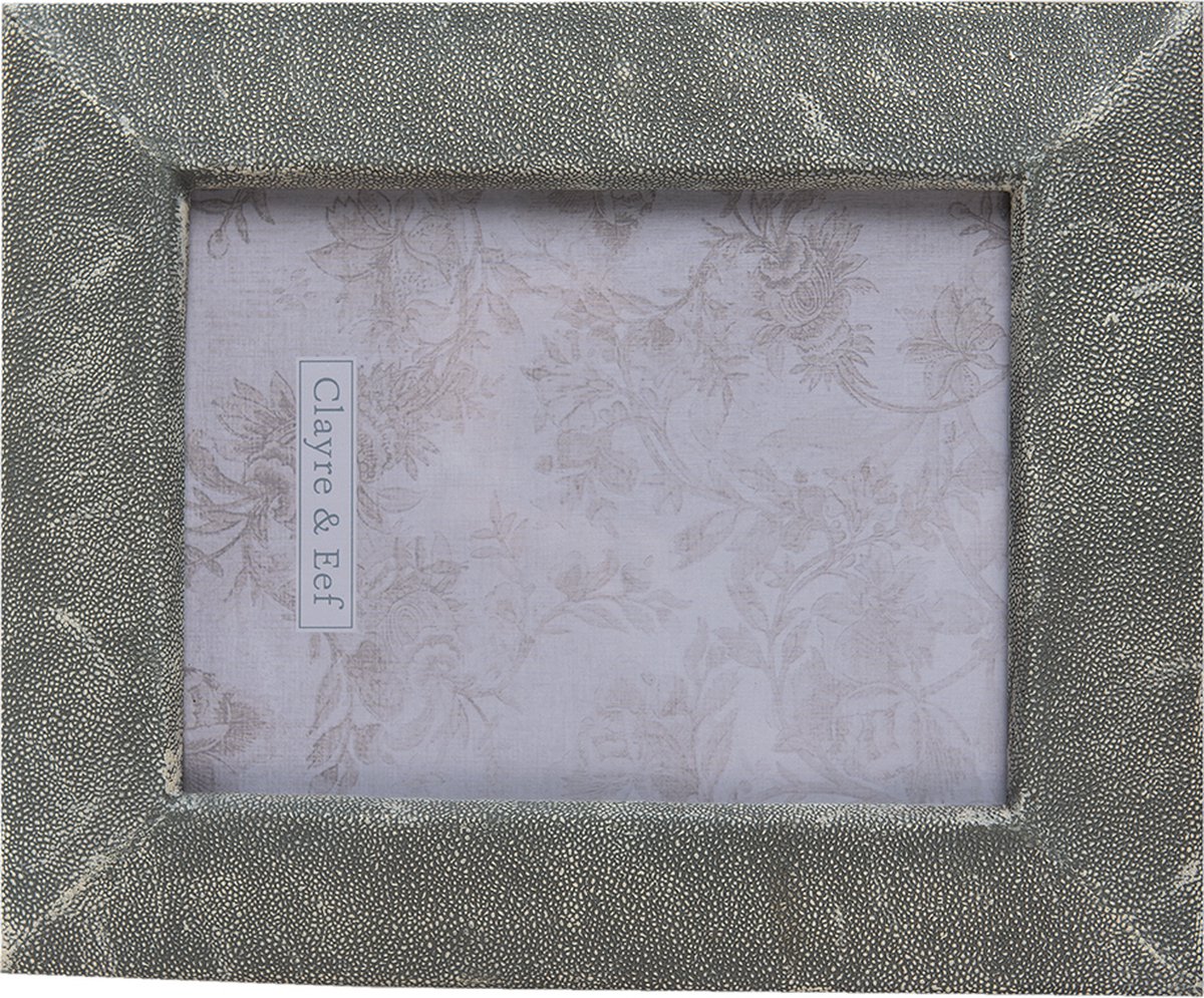 Clayre & Eef Fotolijst 15*20 Cm Kunststof Fotokader Wissellijst Foto Frame Fotokader Wissellijst - Grijs