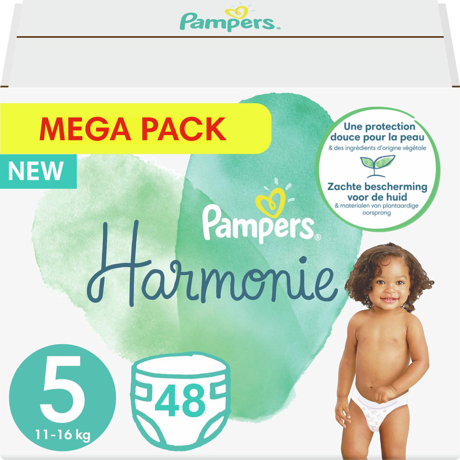 Pampers - Harmonie Pure - Maat 5 - Mega Pack - 48 Luiers